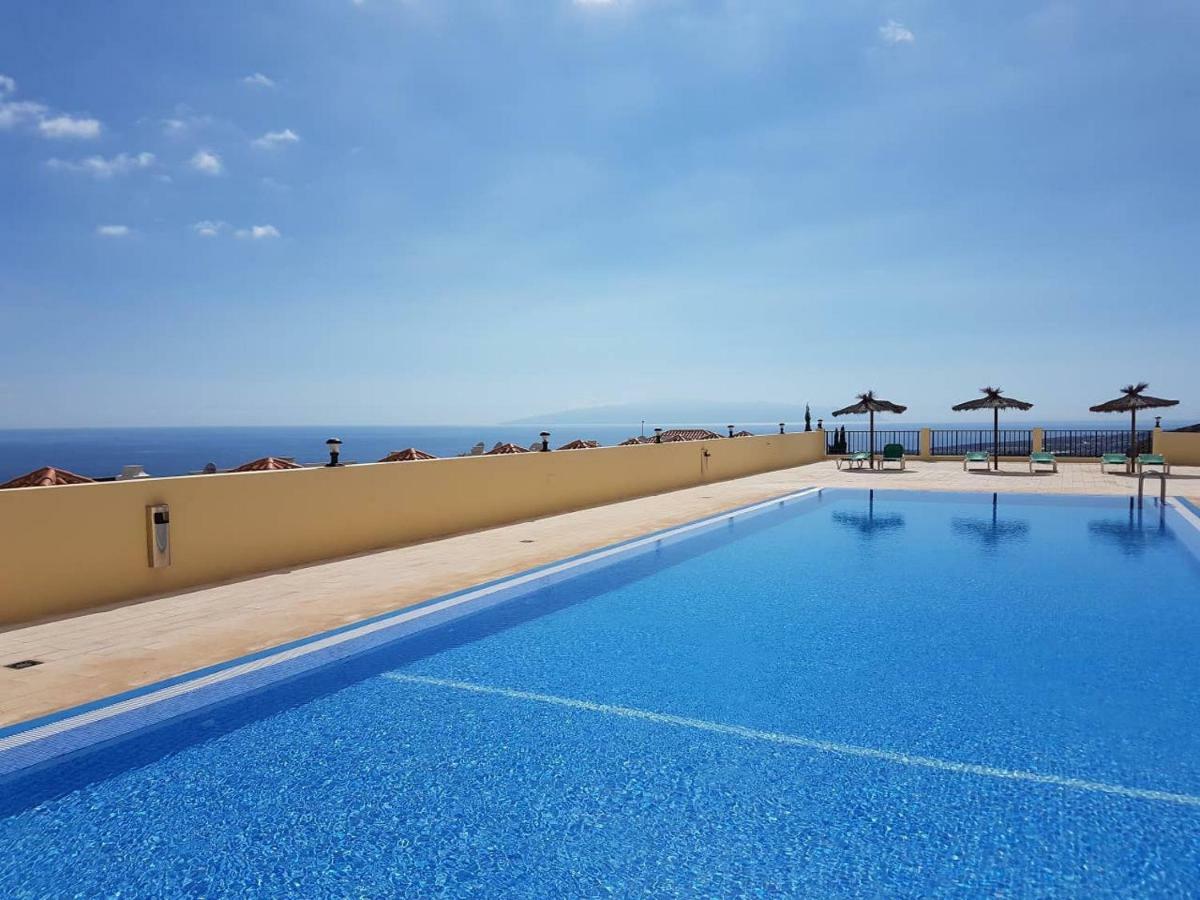 Villa Roque Del Conde With Fantastic Sea View, Terrace, Pool, Wifi, Sat-Tv, Garage Costa Adeje  Buitenkant foto